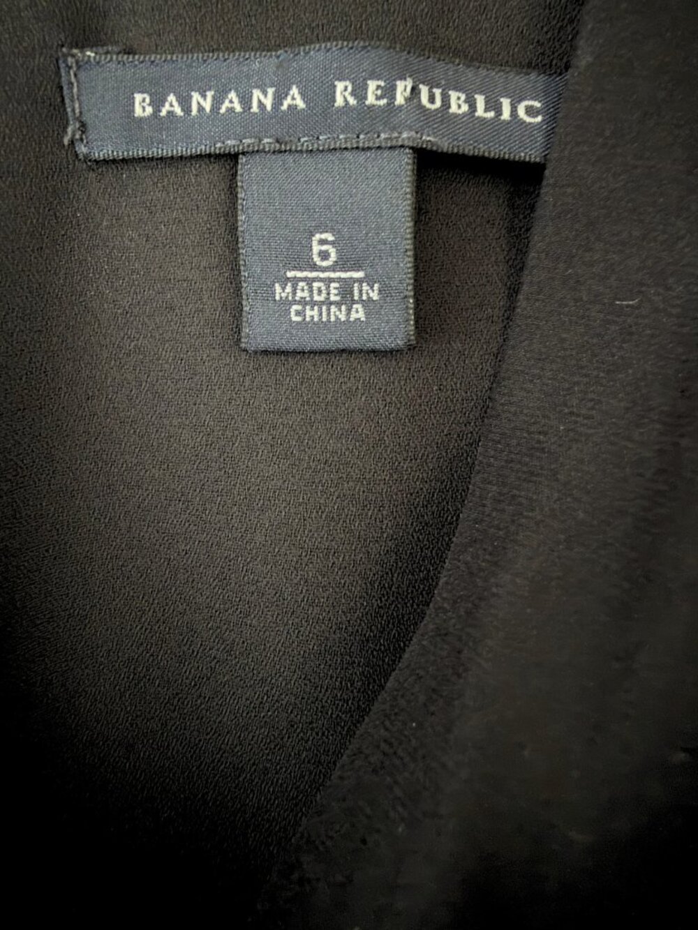 Banana Republic Black 100% Silk Twist Front Sheath Dress 6 - Picture 5 of 7